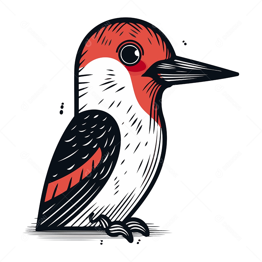 Pica Pau de Desenho Animado Ilustração Vetor EPS