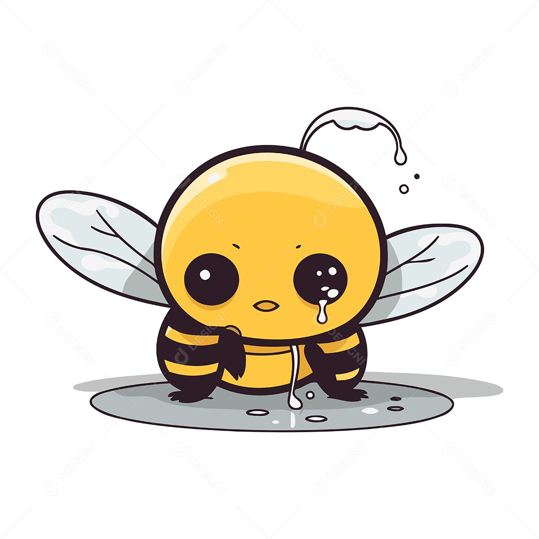 Abelha de Desenho Animado Ilustração Vetor EPS