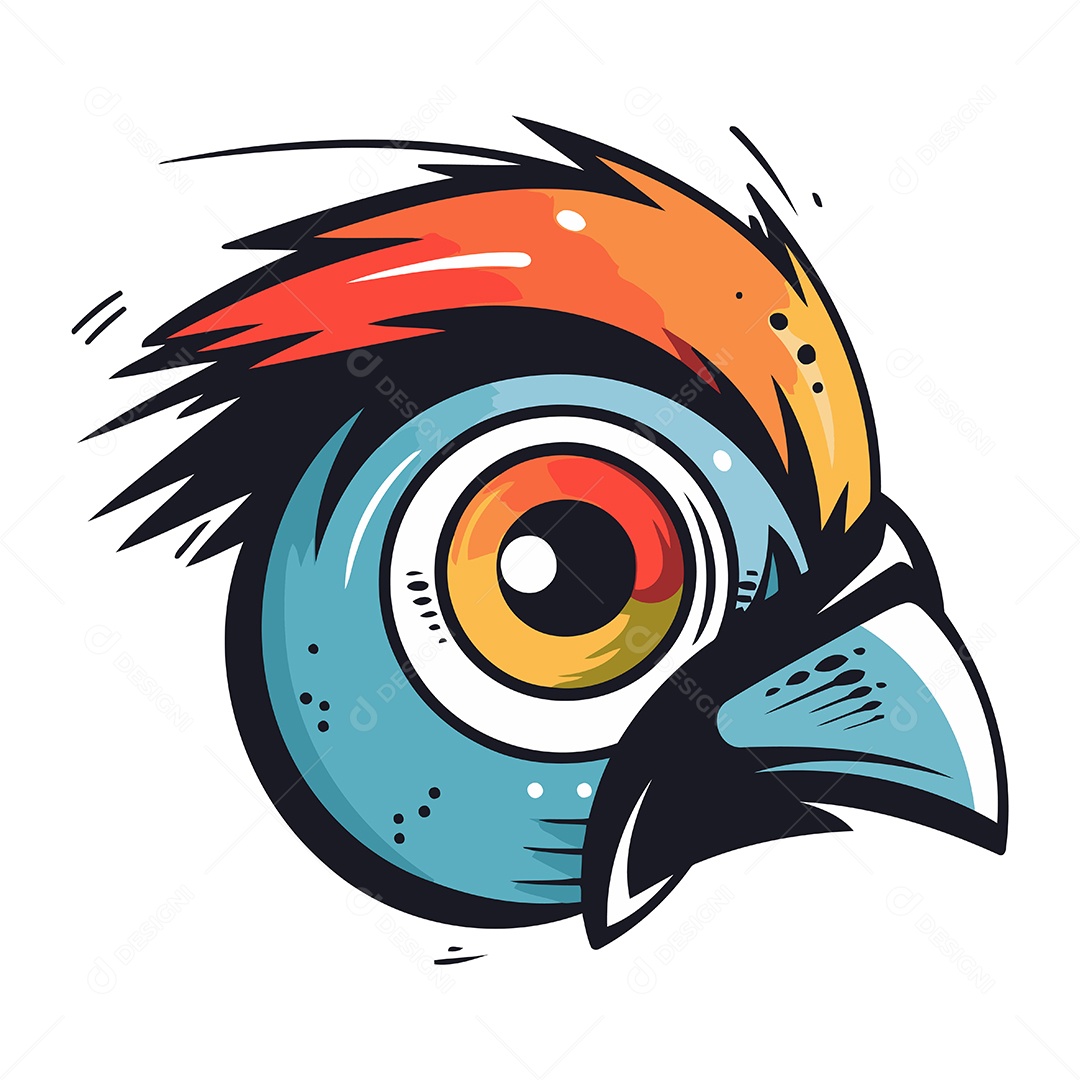 Olho de um Faisão Ilustração Vetor EPS