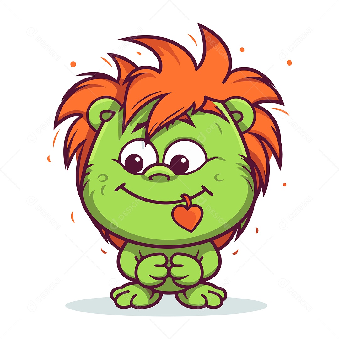 Monstro de Desenho Animado Ilustração Vetor EPS