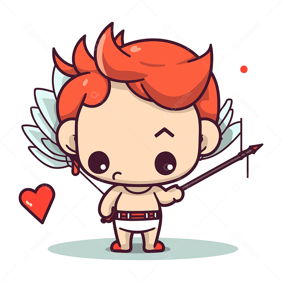 Cupido de Desenho Animado Ilustração Vetor EPS