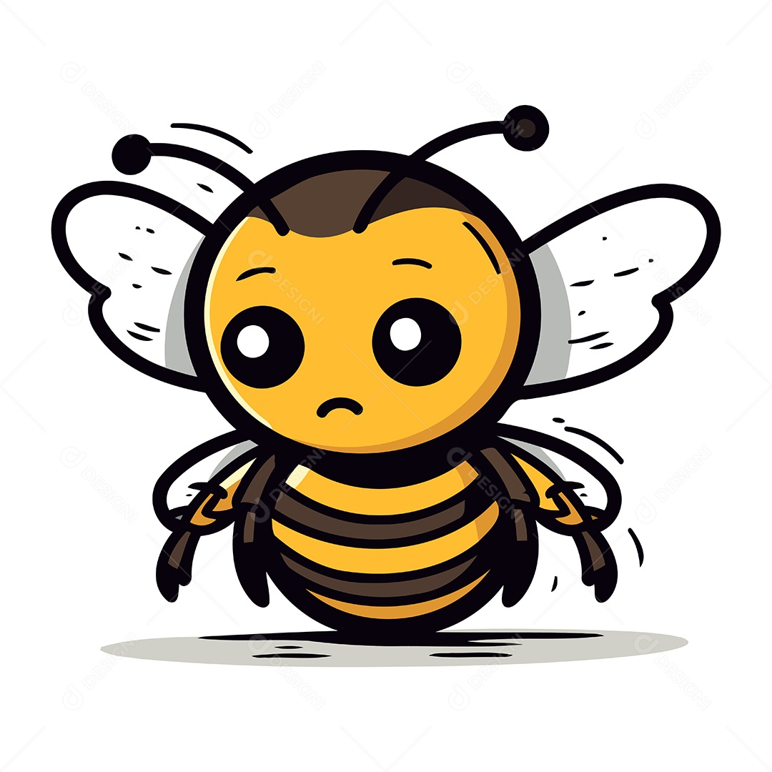 Abelha de Desenho Animado Ilustração Vetor EPS