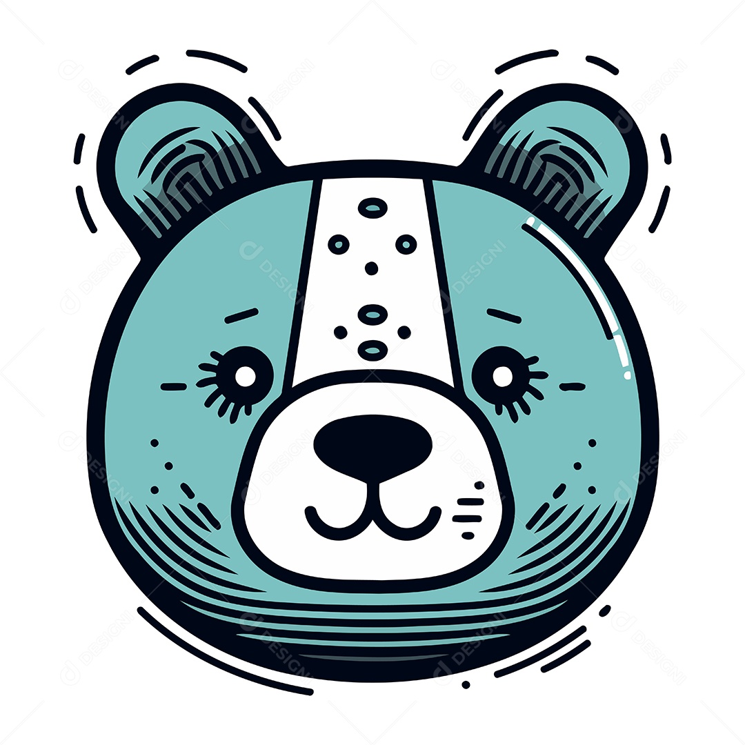 Urso de Desenho Animado Ilustração Vetor EPS