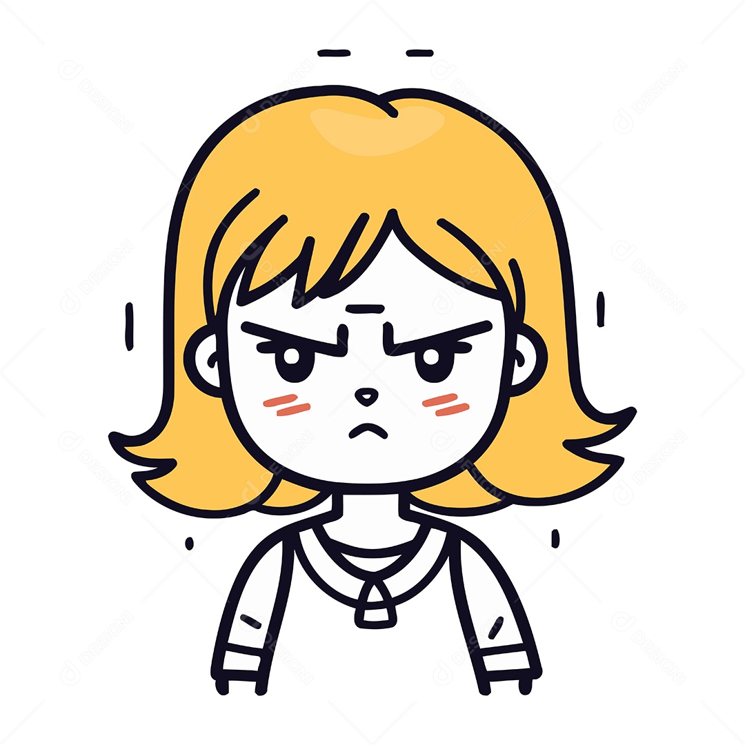 Menina Bonitinha de Desenho Animado Ilustração Vetor EPS