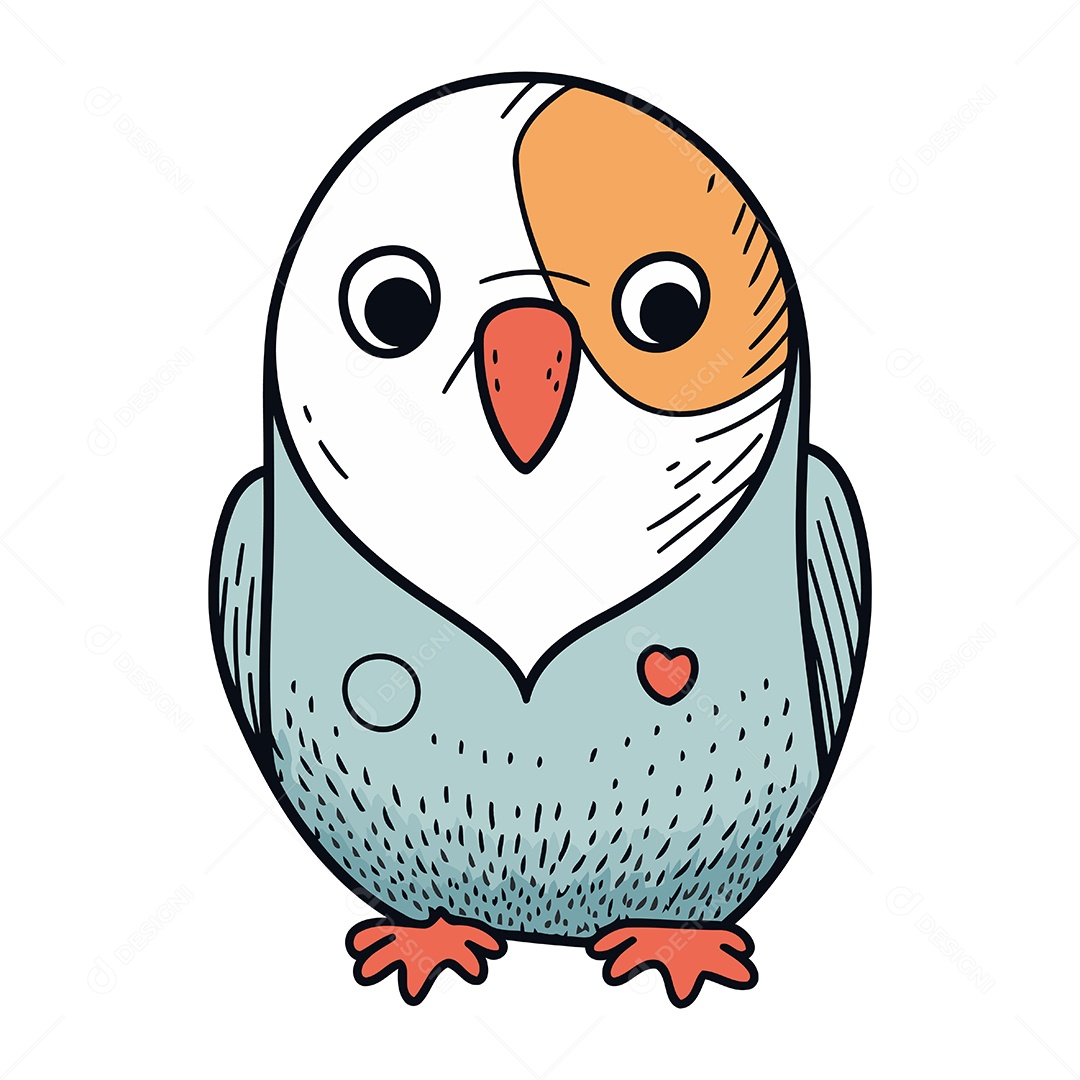 Passarinho de Desenho Animado Ilustração Vetor EPS