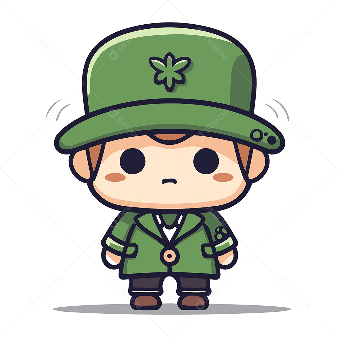 Duende Fofo de Desenho Animado Ilustração Vetor EPS