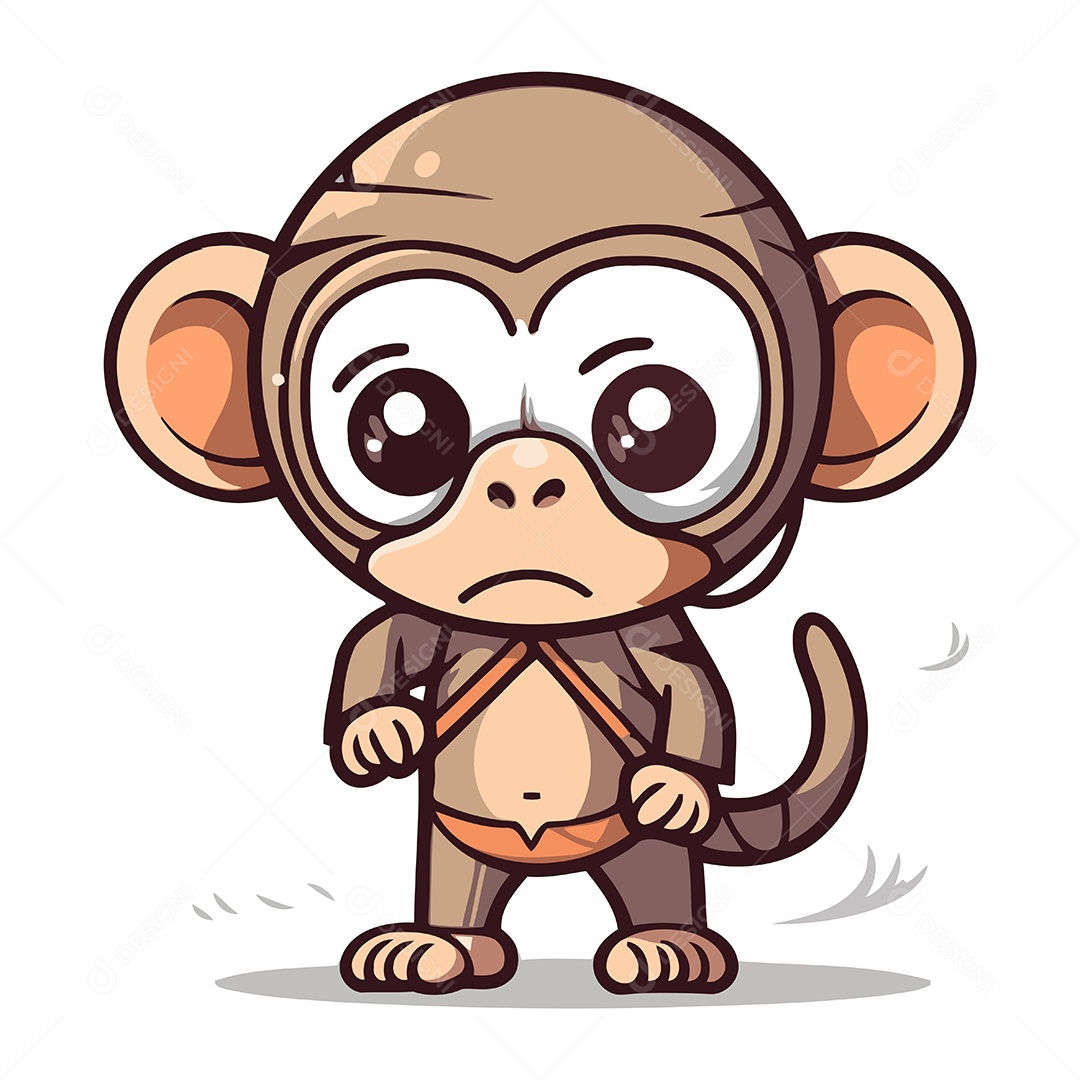 Macaco de Desenho Animado Ilustração Vetor EPS