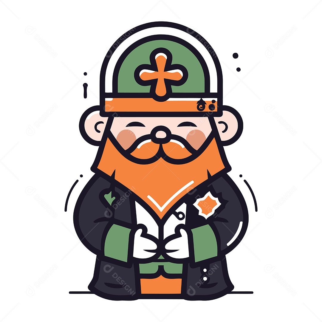 Duende de Desenho Animado Ilustração Vetor EPS