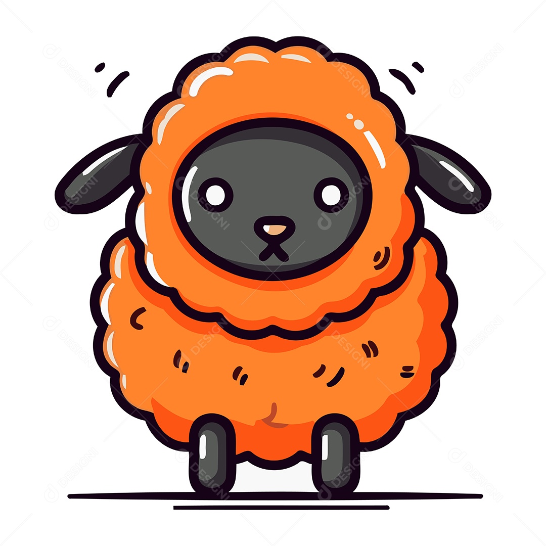 Ovelha de Desenho Animado Ilustração Vetor EPS