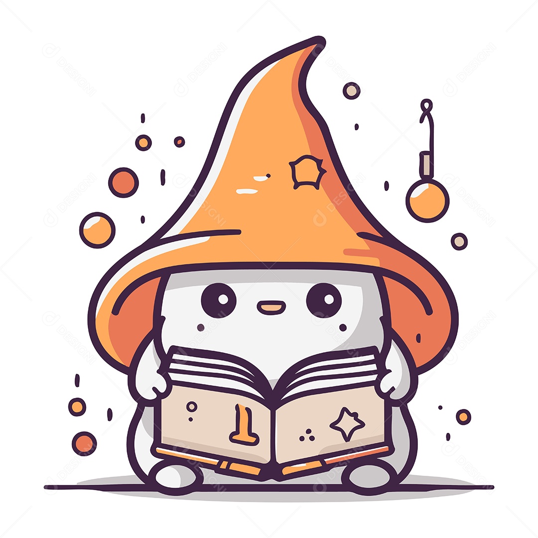 Mago de Desenho Animado Ilustração Vetor EPS