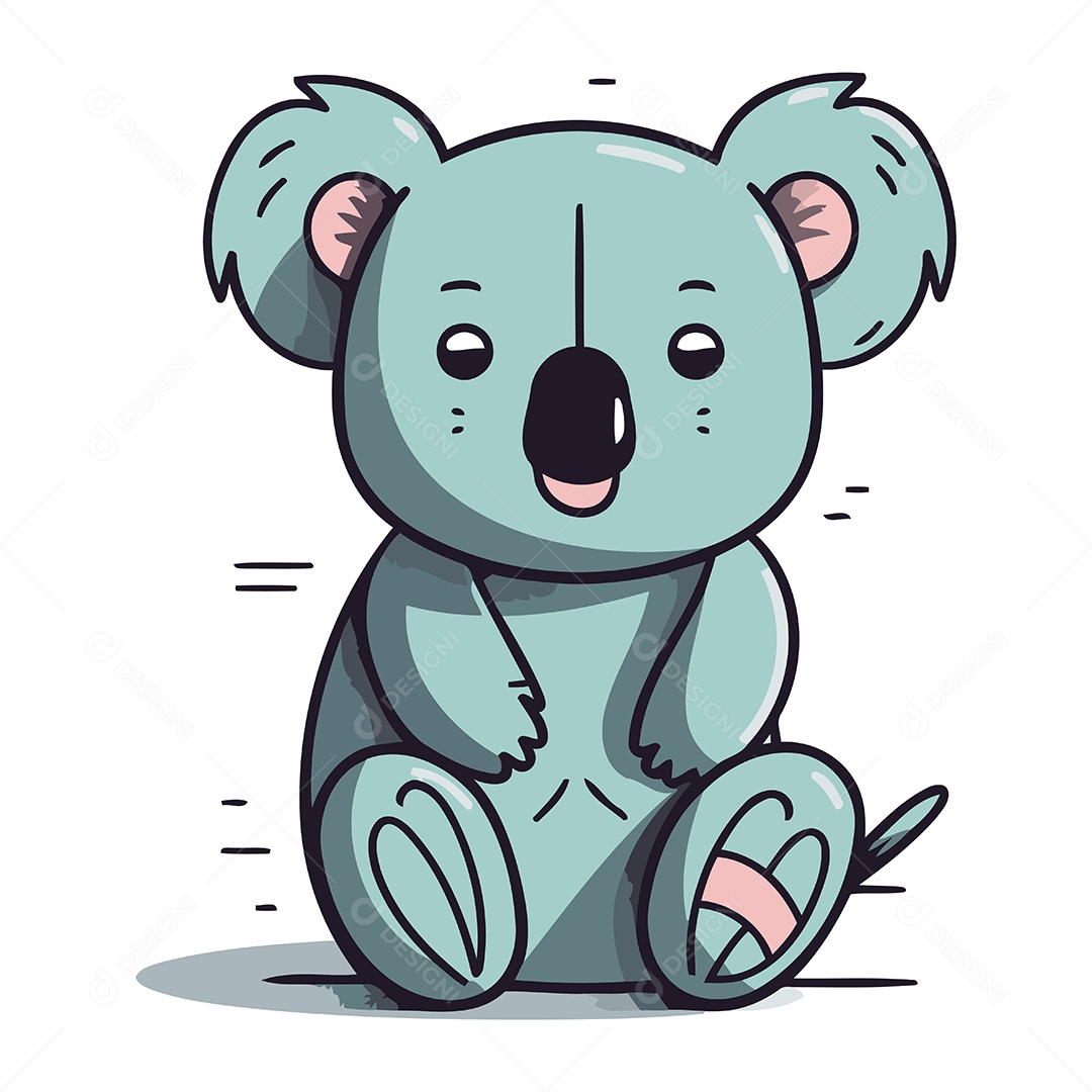 Coala de Desenho Animado Ilustração Vetor EPS