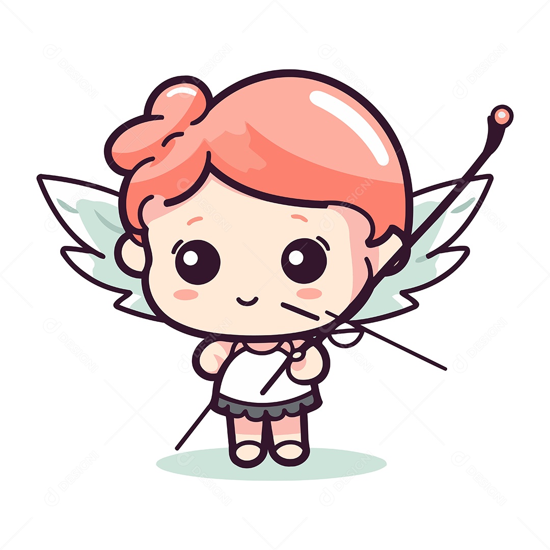 Cupido de Desenho Animado Ilustração Vetor EPS