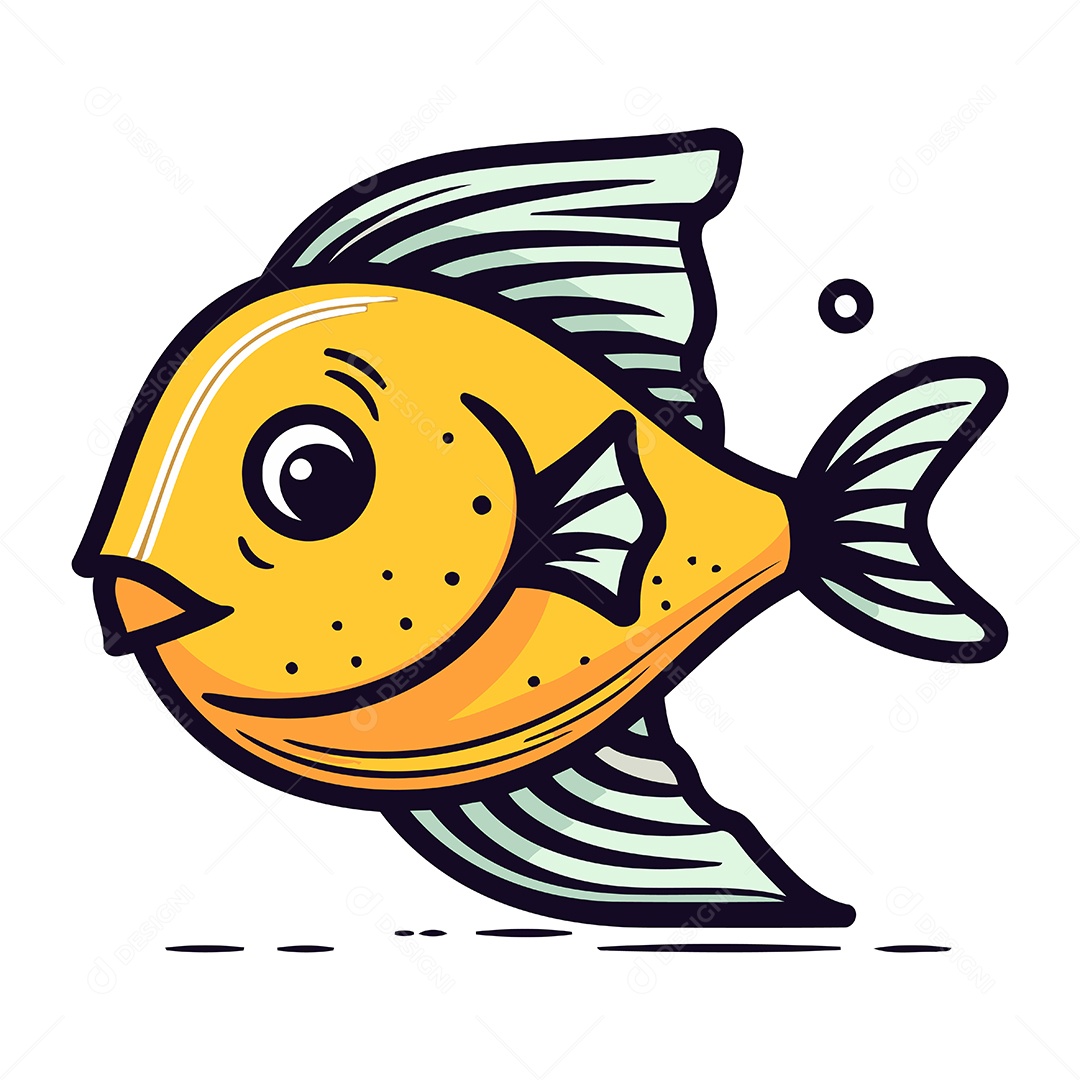 Peixe de Desenho Animado Ilustração Vetor EPS