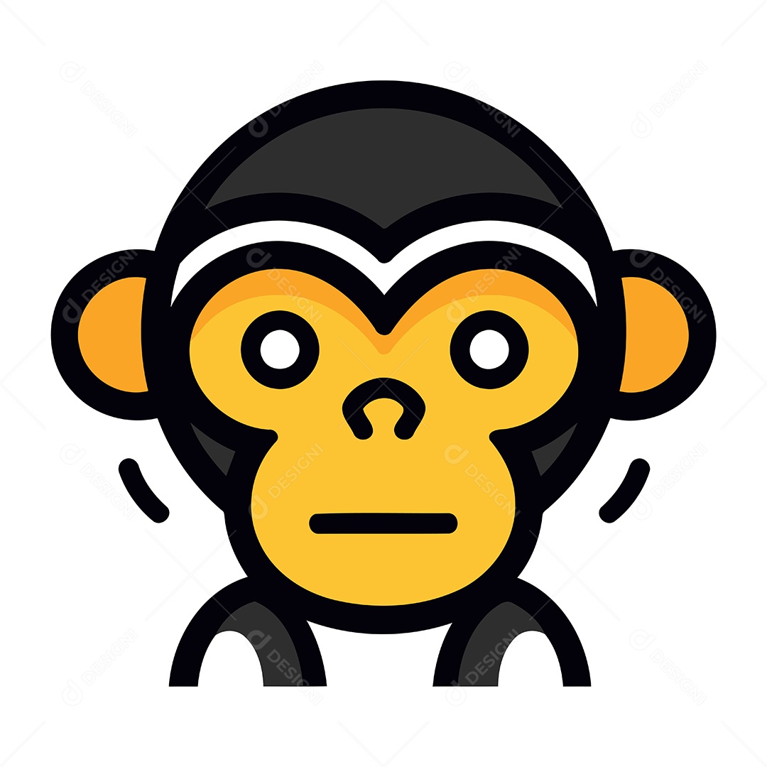 Macaco de Desenho Animado Ilustração Vetor EPS