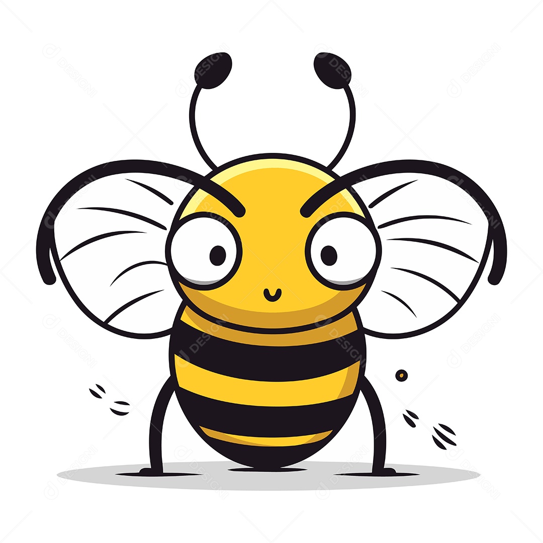 Abelha de Desenho Animado Ilustração Vetor EPS