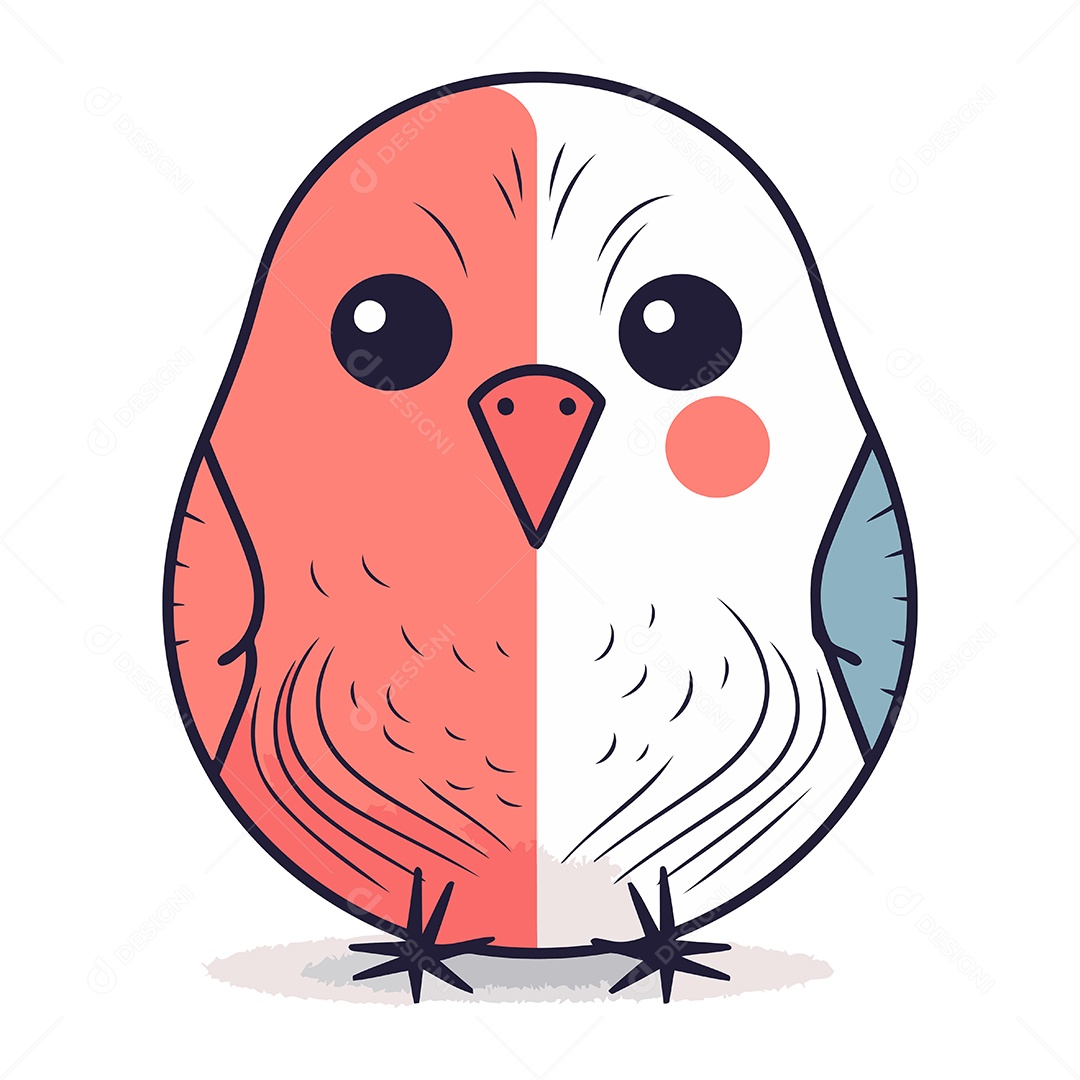 Passarinho de Desenho Animado Ilustração Vetor EPS