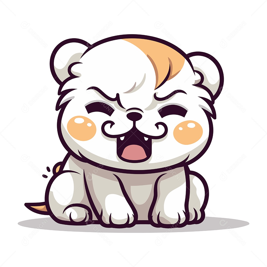 Cachorro de Desenho Animado Ilustração Vetor EPS