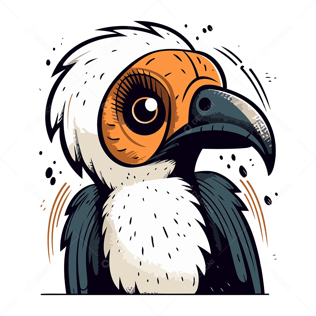 Abutre de Desenho Animado Ilustração Vetor EPS