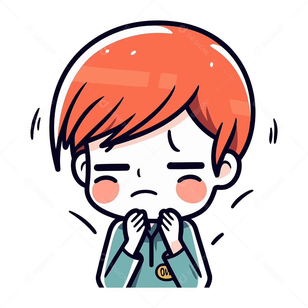 Jovem de Desenho Animado Ilustração Vetor EPS