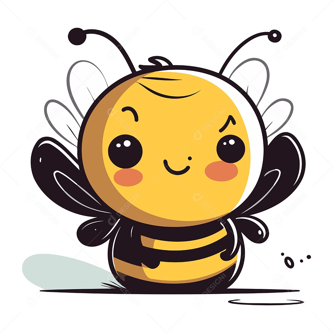 Abelha de Desenho Animado Ilustração Vetor EPS