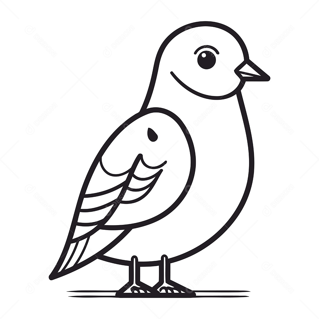 Pombo de Desenho Animado Ilustração Vetor EPS