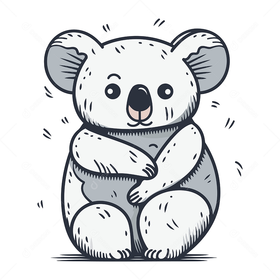 Coala de Desenho Animado Ilustração Vetor EPS