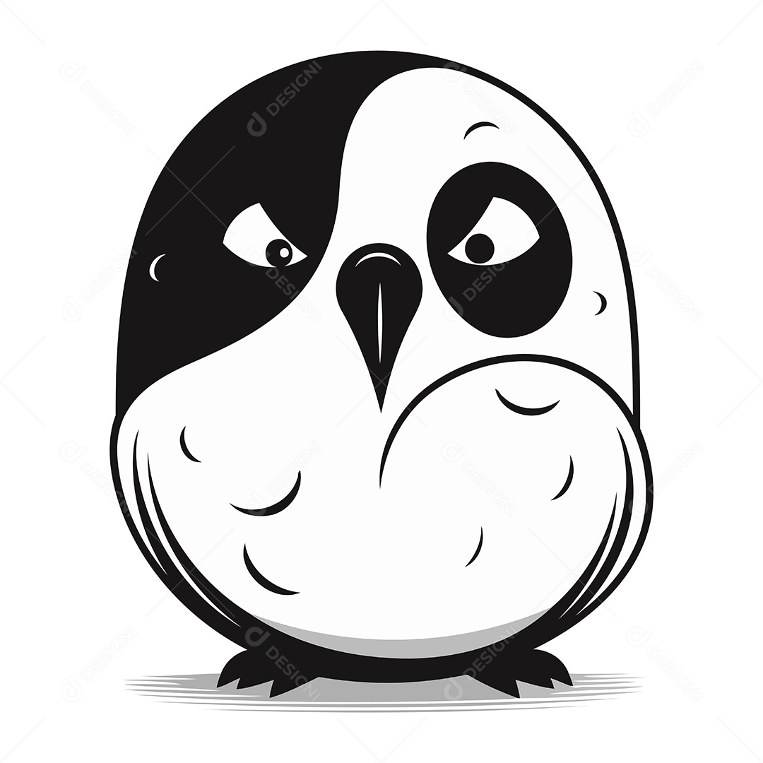 Pinguim de Desenho Animado Ilustração Vetor EPS