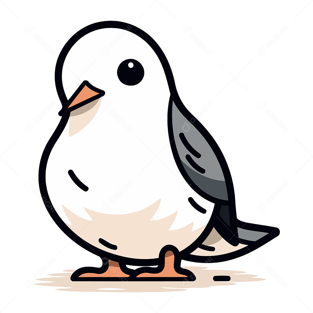 Pombo de Desenho Animado Ilustração Vetor EPS