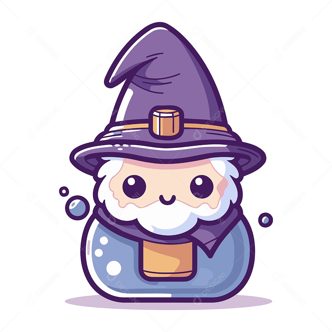 Mago de Desenho Animado Ilustração Vetor EPS