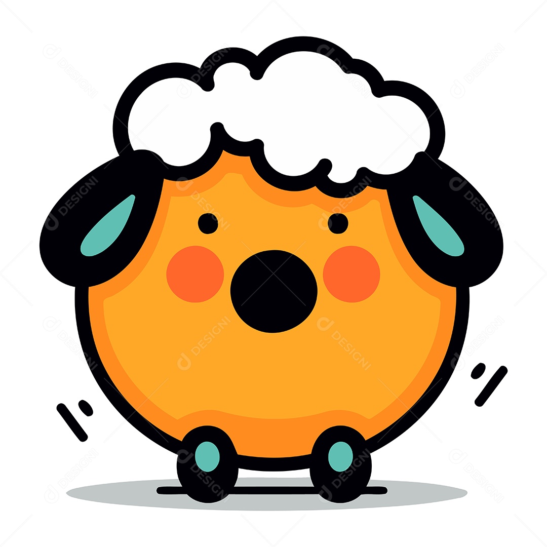 Ovelha de Desenho Animado Ilustração Vetor EPS