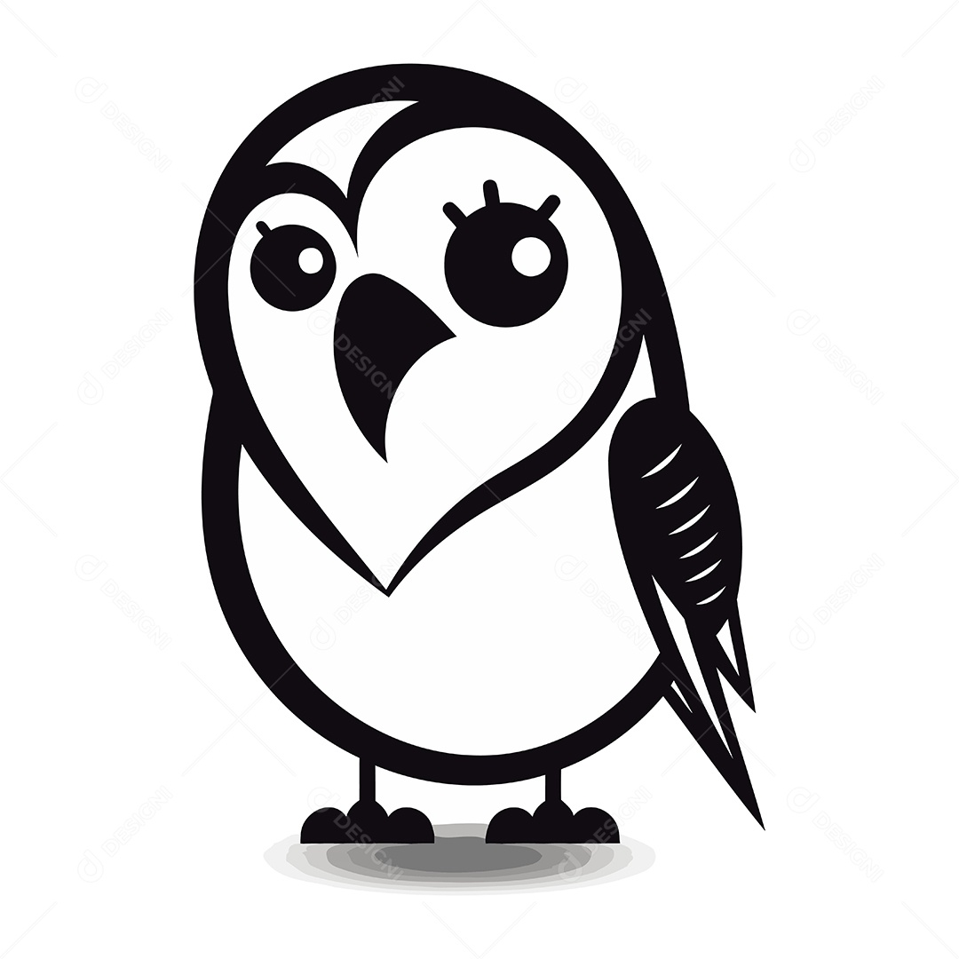 Coruja de Desenho Animado Ilustração Vetor EPS