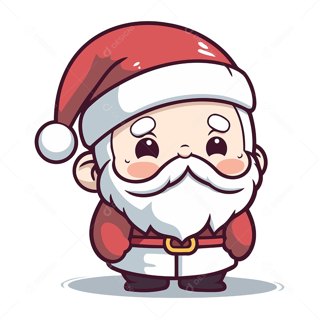 Papai Noel Fofo de Desenho Animado Ilustração Vetor EPS