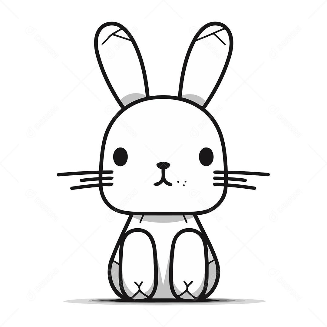 Coelho de Desenho Animado Ilustração Vetor EPS