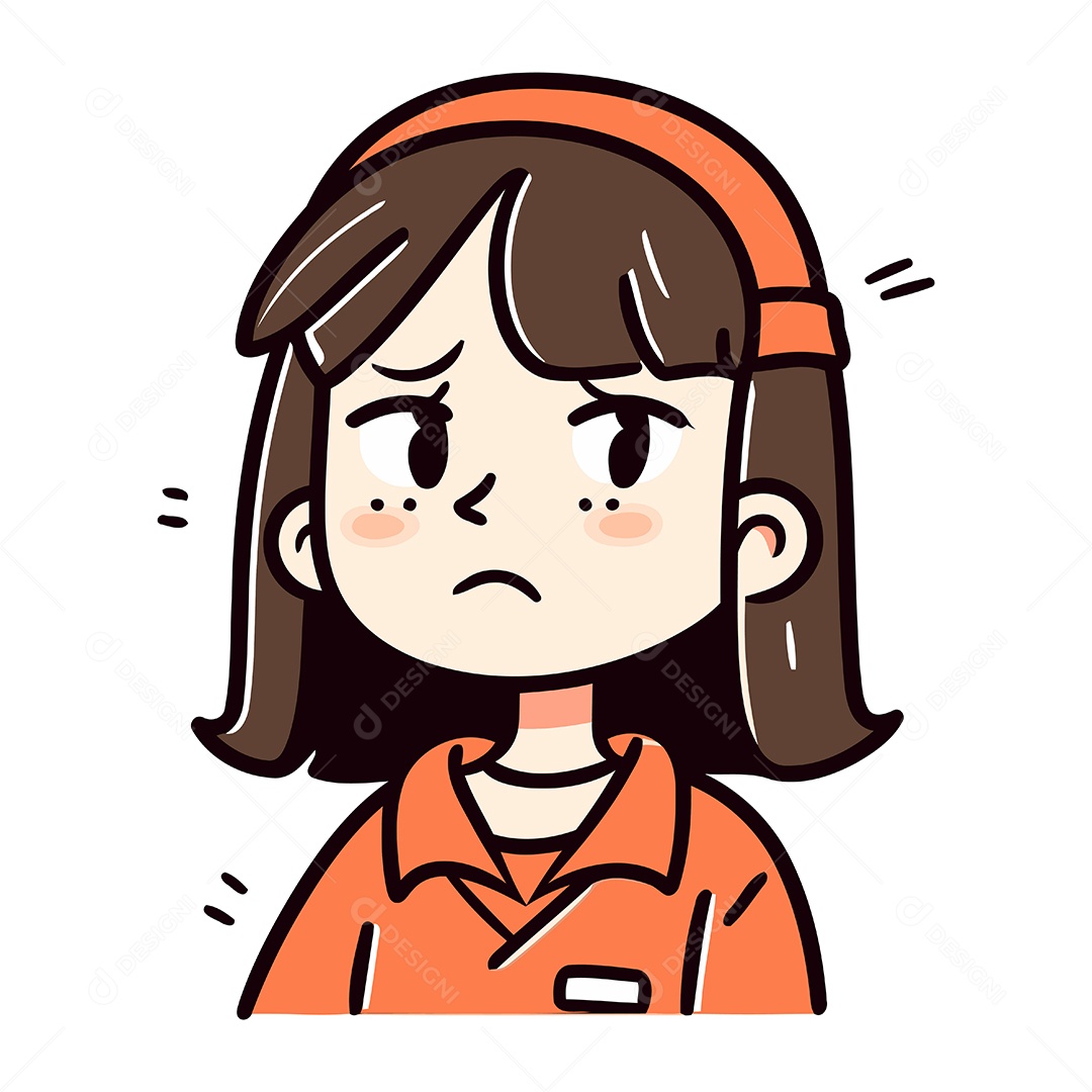 Garota de Desenho Animado Ilustração Vetor EPS