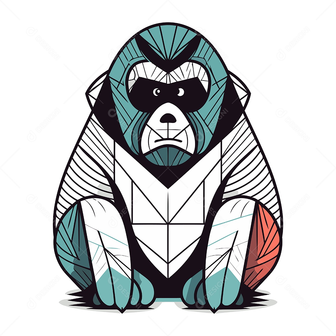 Macaco de Desenho Animado Ilustração Vetor EPS