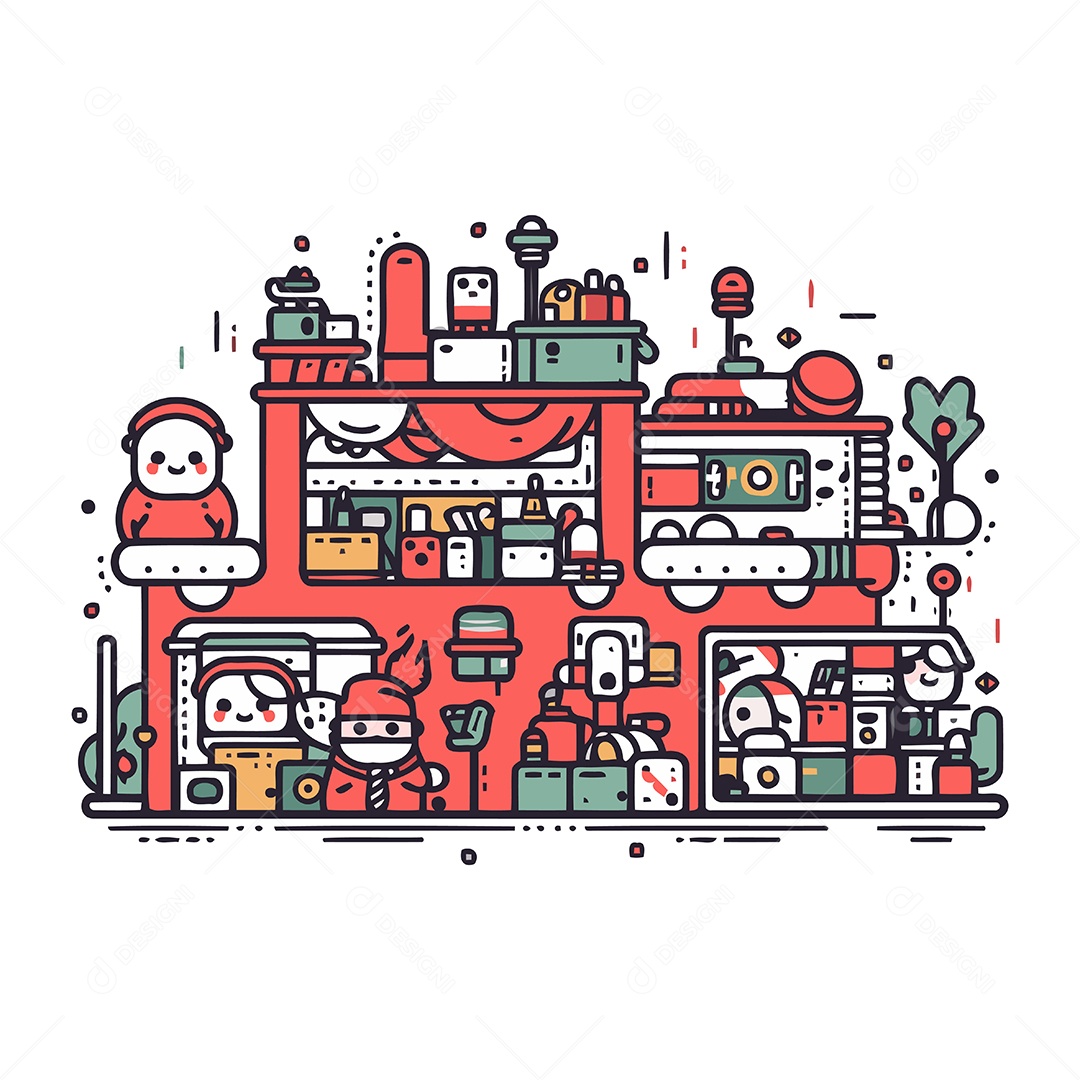 Desenho Publicidade de Compras Ilustração Vetor EPS