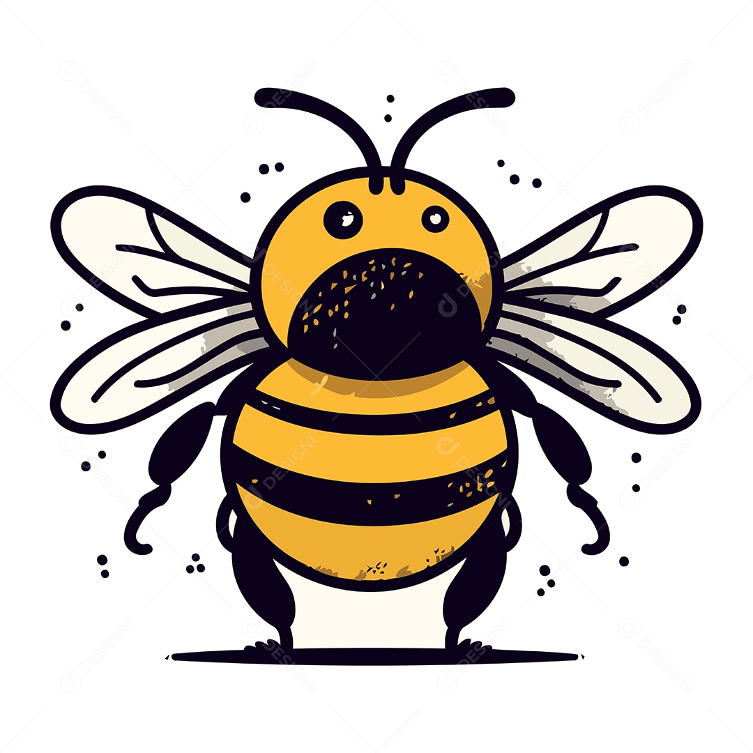 Abelha de Desenho Animado Ilustração Vetor EPS