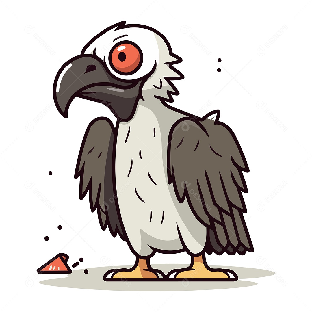 Abutre de Desenho Animado Ilustração Vetor EPS