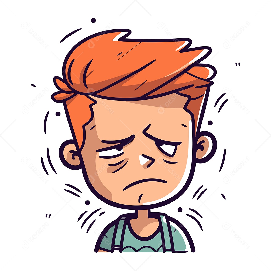 Garoto de Desenho Animado Ilustração Vetor EPS