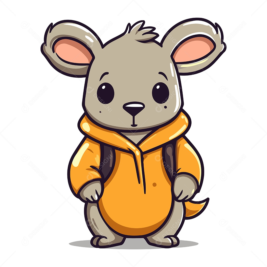 Rato de Desenho Animado Ilustração Vetor EPS