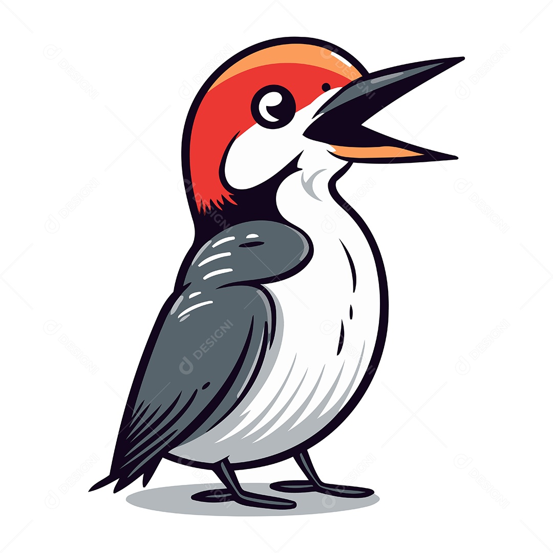 Pica Pau de Desenho Animado Ilustração Vetor EPS