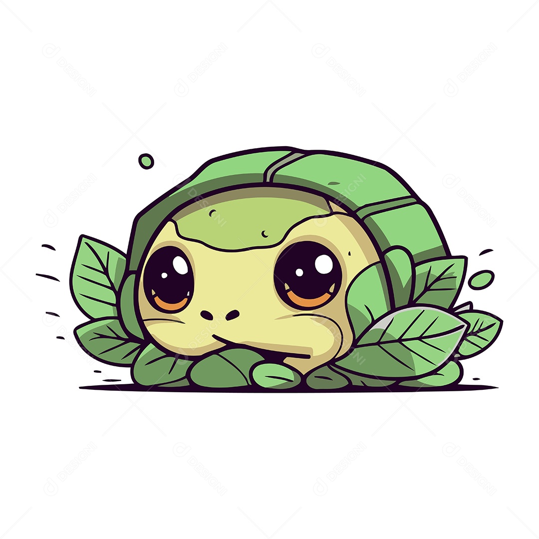 Filhote de Tartaruga Ilustração Vetor EPS