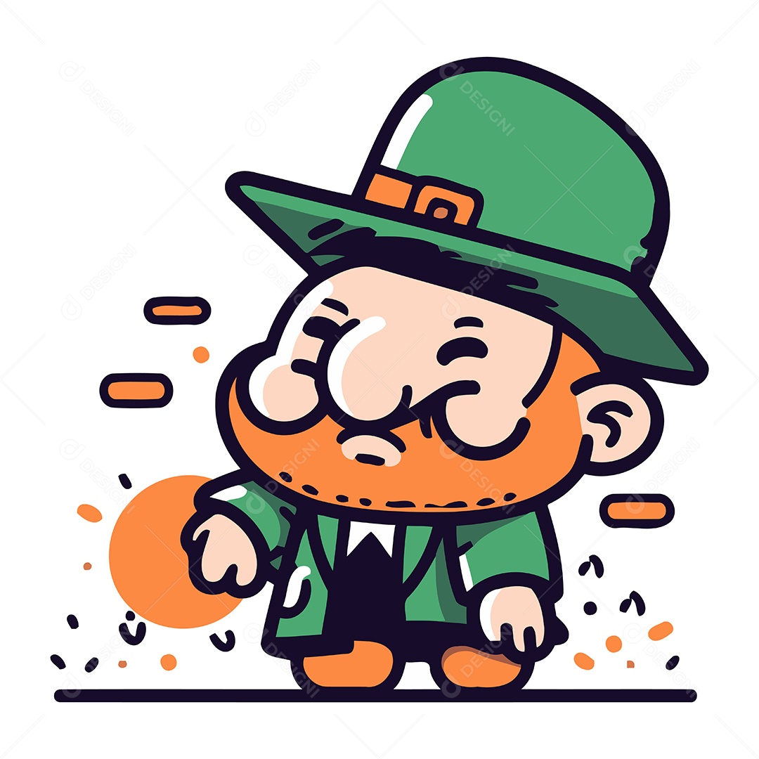 Duende do Dia de São Patrício Ilustração Vetor EPS