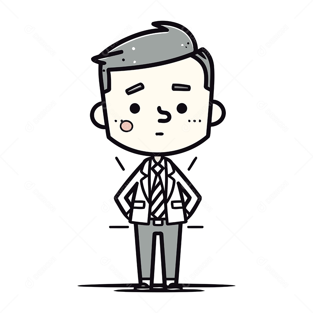 Homem de Desenho Animado Ilustração Vetor EPS