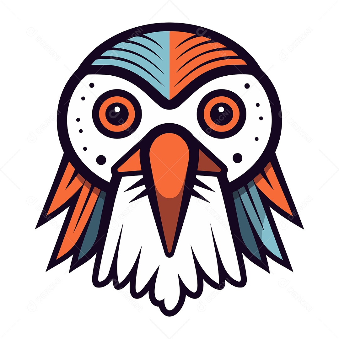 Cabeça de Coruja Ilustração Vetor EPS