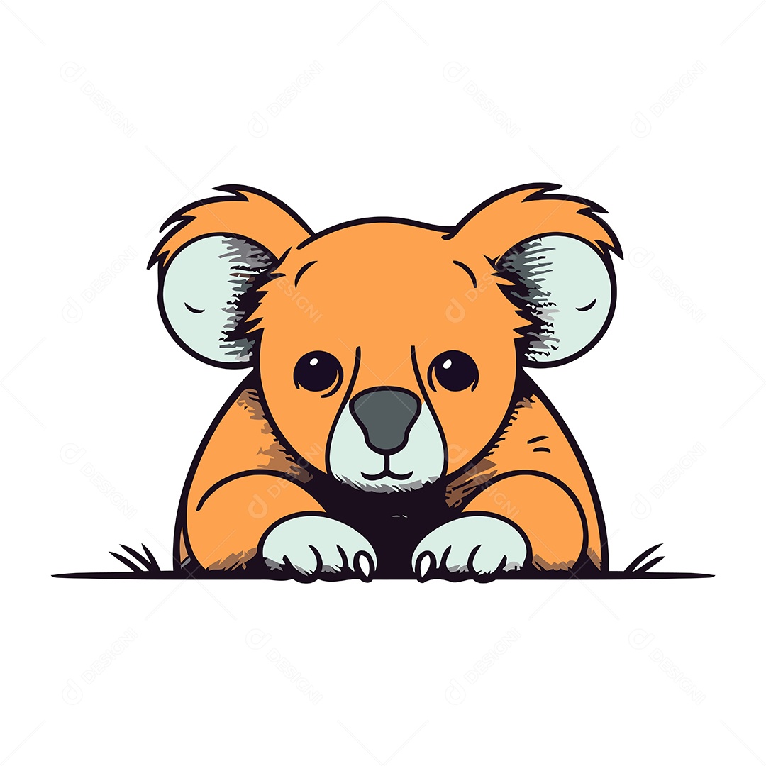 Coala de Desenho Animado Ilustração Vetor EPS