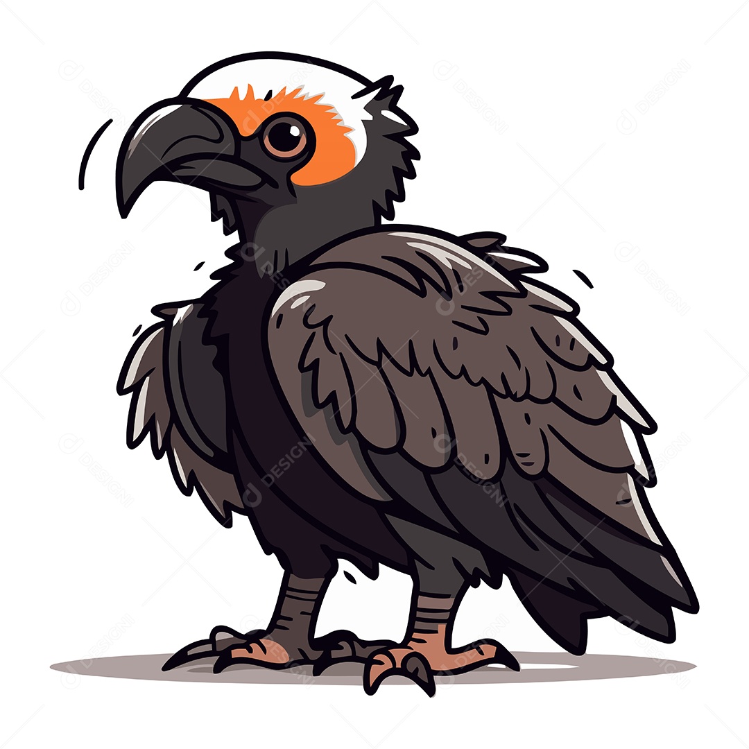 Abutre de Desenho Animado Ilustração Vetor EPS