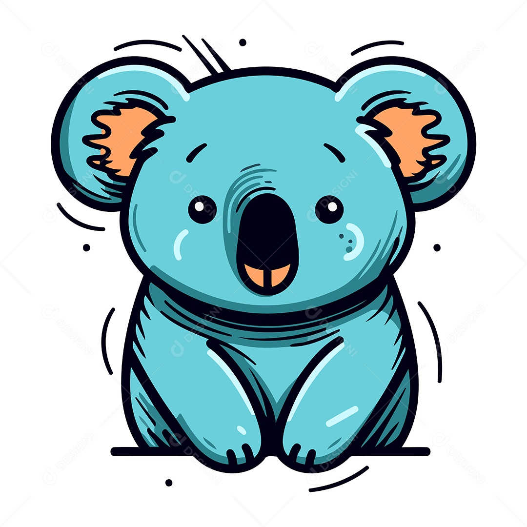 Coala de Desenho Animado Ilustração Vetor EPS