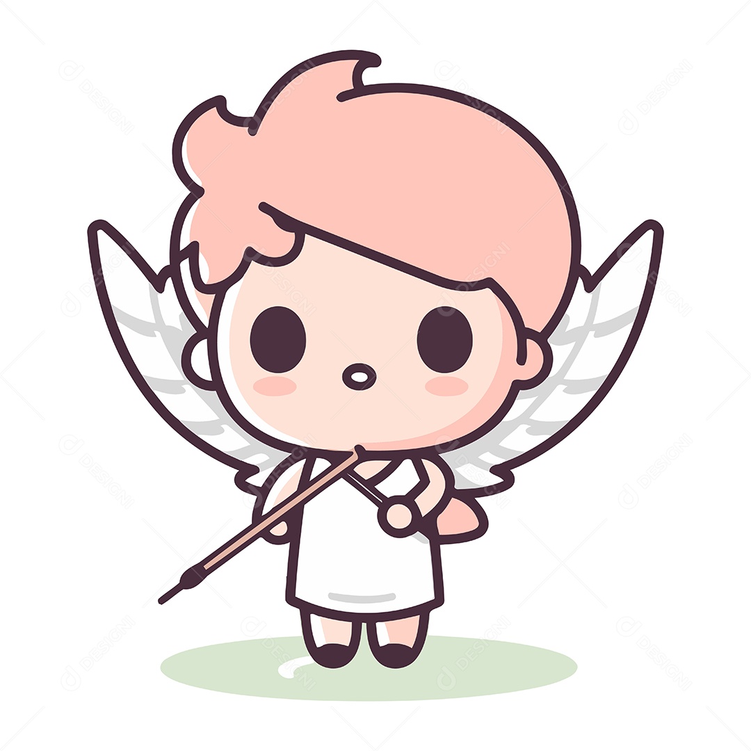Cupido de Desenho Animado Ilustração Vetor EPS