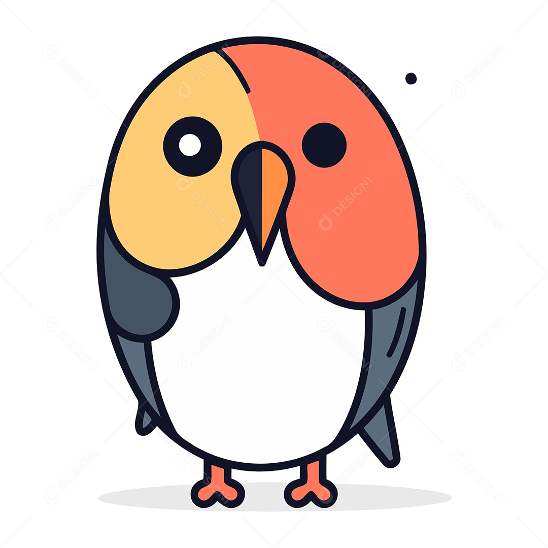 Pinguim de Desenho Animado Ilustração Vetor EPS